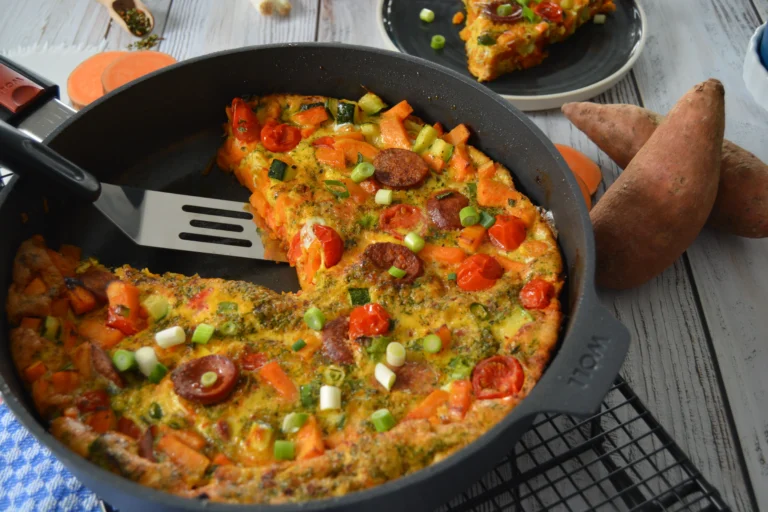 Süßkartoffel Sucuk Tortilla