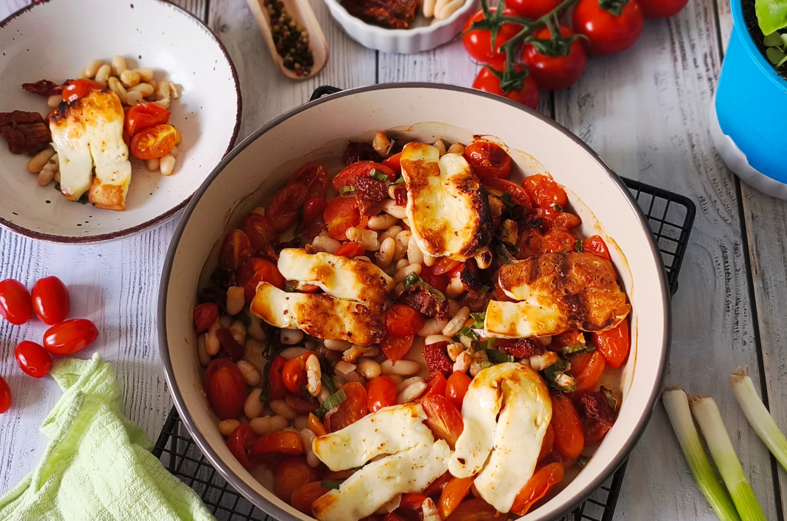 Tomaten-Bohnen-Mezze