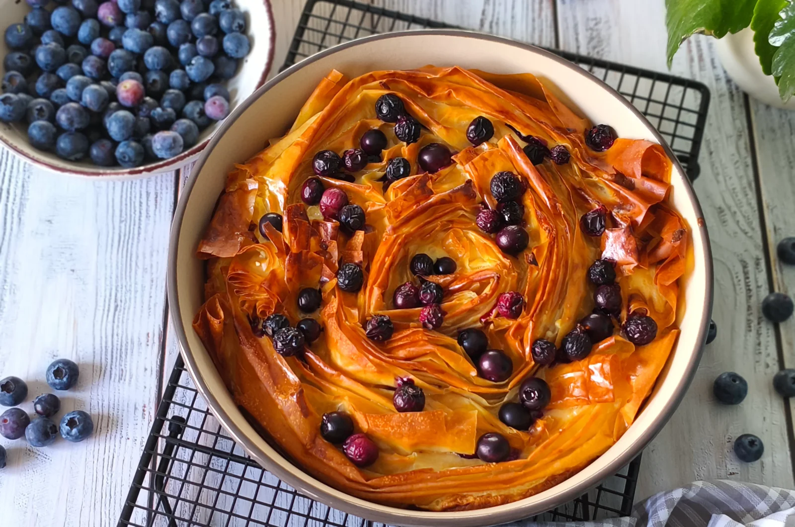 Souffra mit Heidelbeeren